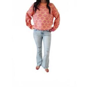 NEW PETRA153 distressed mid rise stretch flare jeans in light wash
